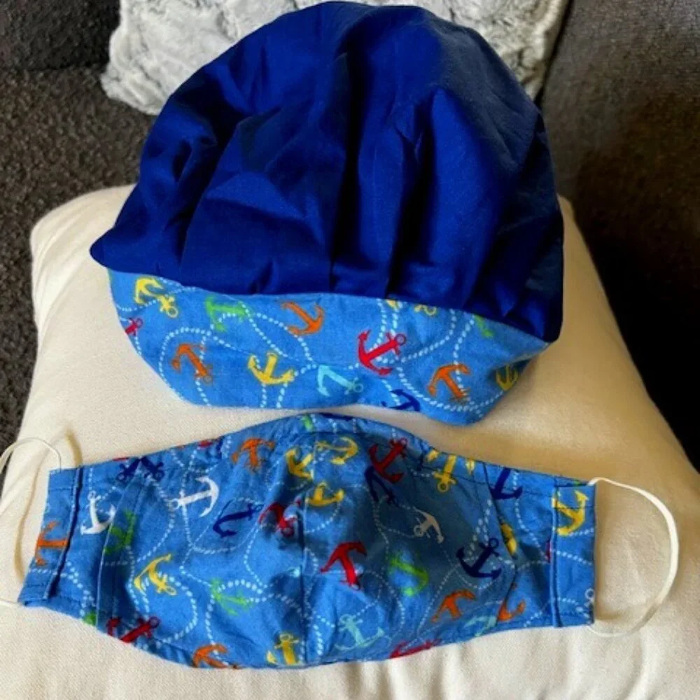 NWOT Surgical cap and matching face mask